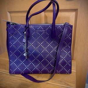 Michael Kors purple studded Mercer crossbody